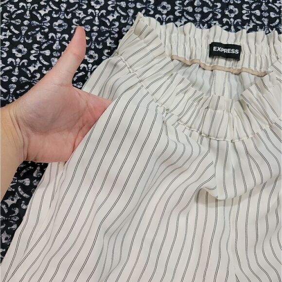 Express Striped Ankle High Rise Dress Pants - Picture 3 of 8